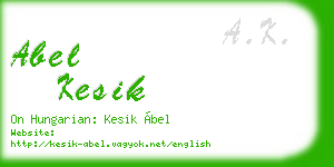 abel kesik business card